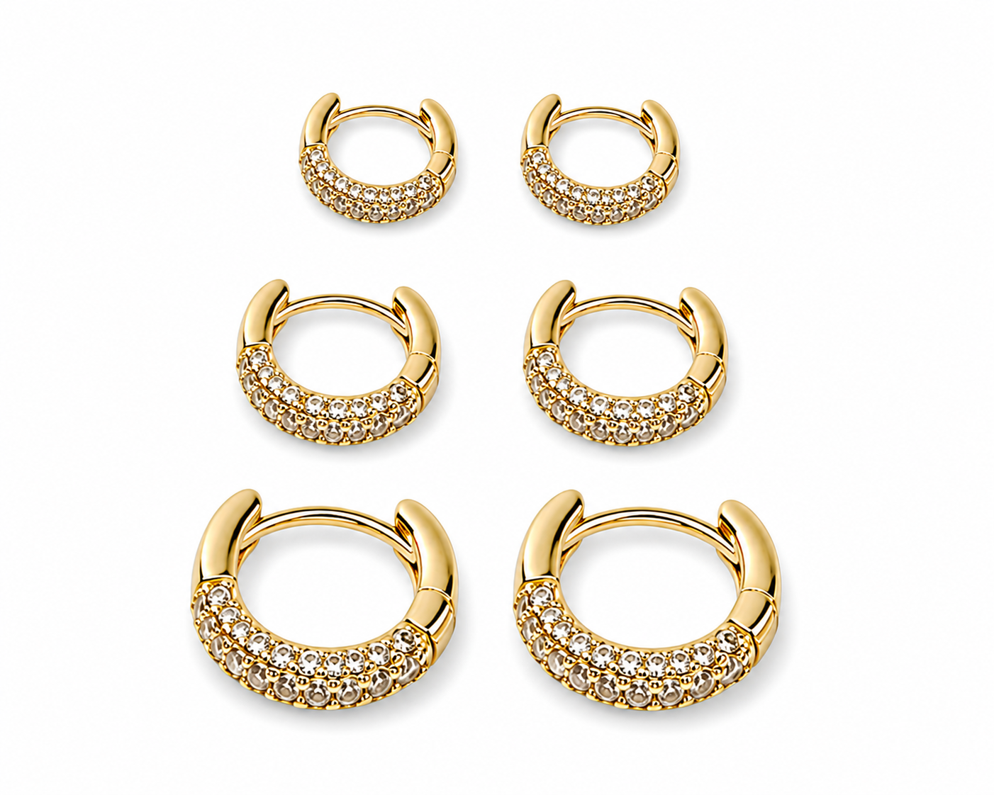 Trio de Brinco cravejado